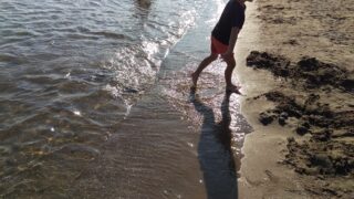 小学一年生の夏休みに息子と海水浴