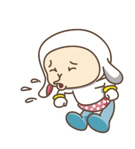 風邪を引いた子ども