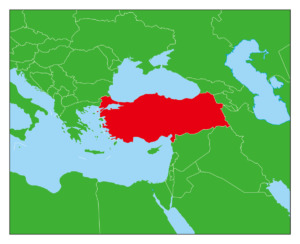 トルコの位置・地図