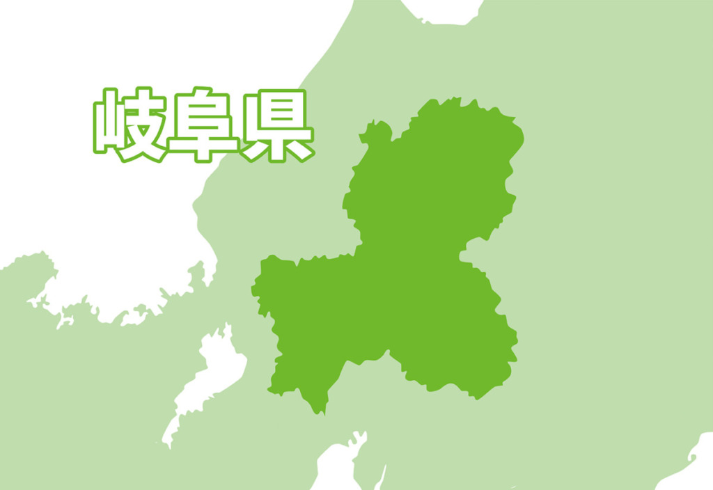 岐阜県の地図イラスト