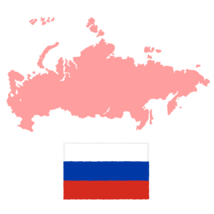 ロシアの国旗と国の形
