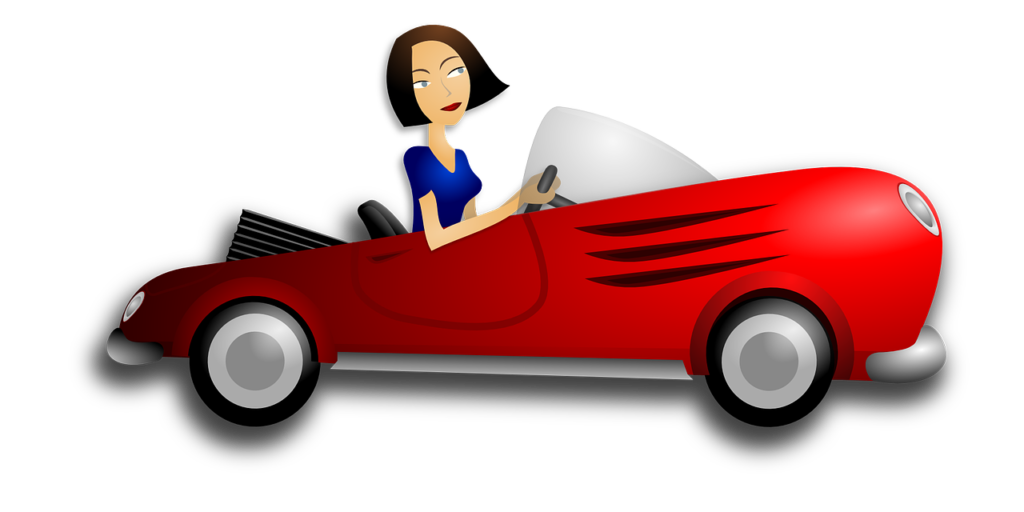 車を運転する女性・ドライバーのイメージ画像