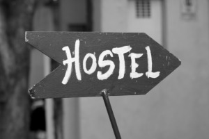 ホステル・hostelの看板