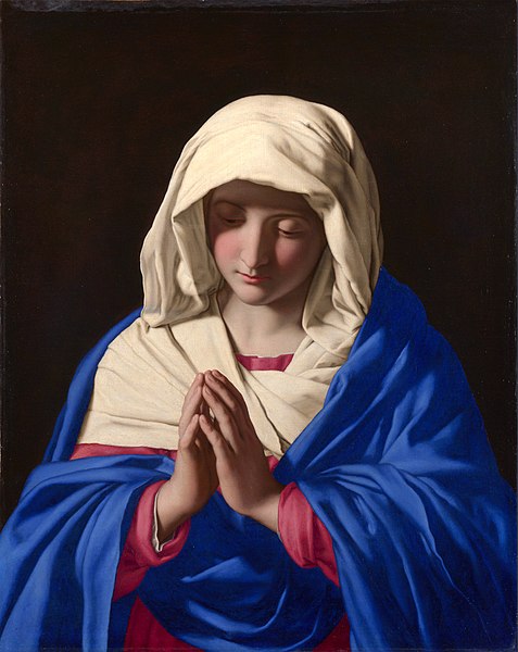 聖母マリアの絵画・青いマント